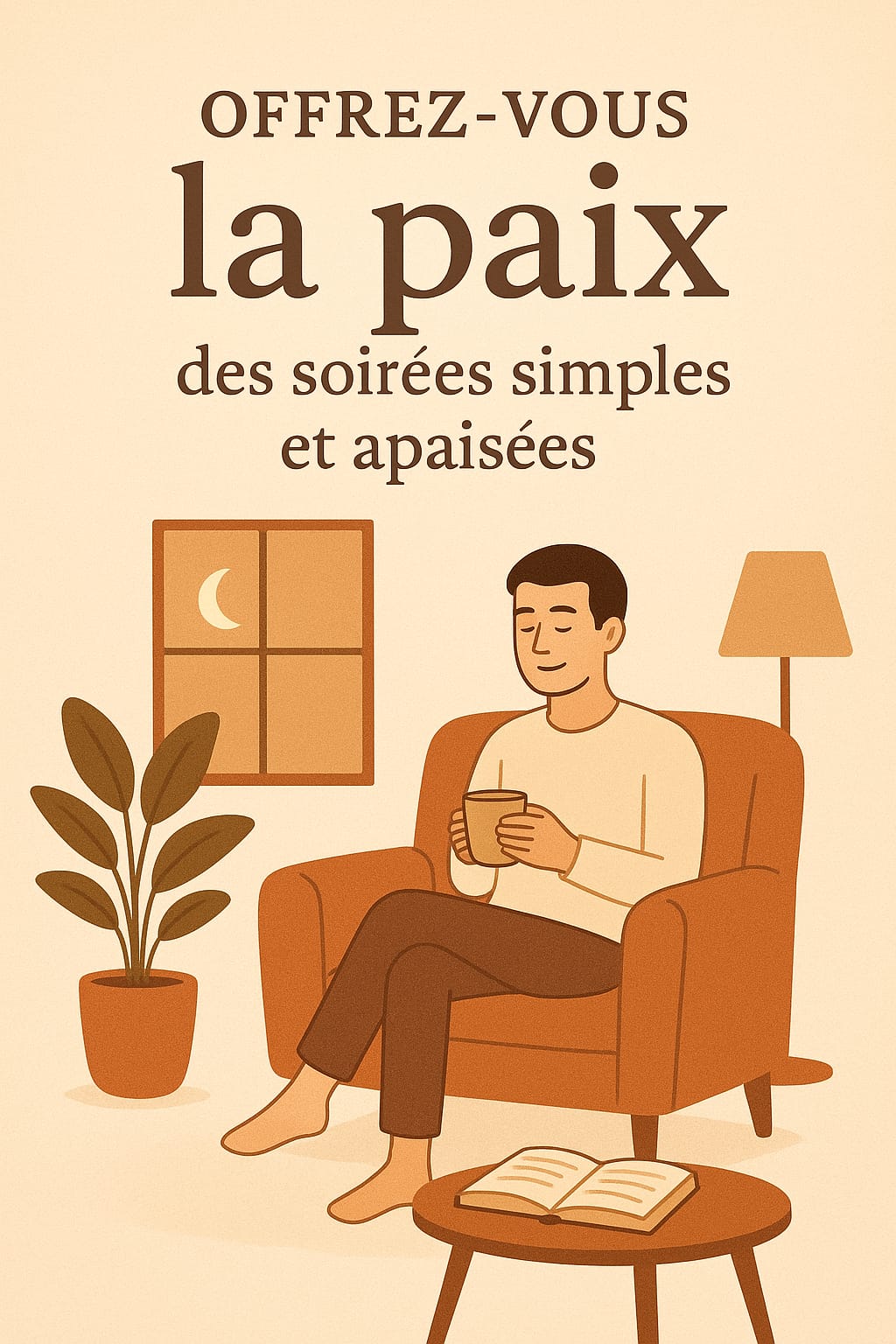 🎁 E-BOOK OFFERT : Offrez - vous la paix des soirées simples et apaisées.
